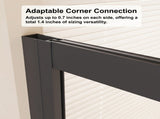Neo-Angle Sliding Shower Enclosure 36"x72", 1/4" Clear Tempered Glass Diamond Shaped Shower Door, W3048P469292