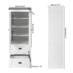 ZUN FCH MDF Spray Paint 2 Doors 2 Pumps Bathroom Cabinet White 39177624