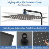 12 inch Adjustable Extension Arm High-pressure Rain Shower Head, Rain Fixed Shower Head W1219P294318