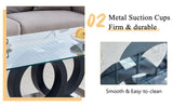 Modern Style Glass Top MDF Coffee Table Black Base, Suitable for Living Rooms and Lounge Areas, W3226P279046