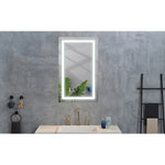 ZUN 36x24 Inch LED Bathroom Mirror with Frontlit and Backlit, Wall Mounted Vanity Mirror with Smart 49628161