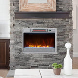 25" Electric Fireplace Heater - 6 Flame Modes , Infrared Heating, Sleep Mode & 37039254