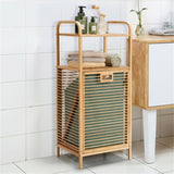 Bamboo Bathroom Shelf with Tilt-out Laundry Hamper 90037264