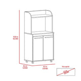 Charlotte 1-Shelf 2-Door Kitchen Pantry White B06280400