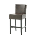 Set of 2 26" Portman Bonded Leather Counter Height Barstool, Brown WF530923BRN
