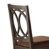 Brown and Espresso Side Chair with Padded Seat B062P209261