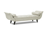 Alma Tufted Flared Arm Entryway Bench Taupe Polyester B2719P364405