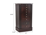Jewelry Cabinet Box Storage Chest Necklace Wood Walnut Stand Organizer 28727290