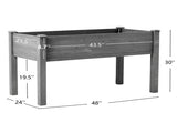 48x24x30 inch Raised Garden Bed with Legs, Elevated Wooden Planter Box for Outdoor Plants Flowers 54294129