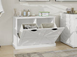 Two-Compartment Tilt-Out Laundry Sorter Cabinet-White W282P190993