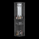 Corner Bar Cabinet Rialto, Living Room, Smokey Oak B092142833
