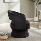 Swivel Barrel Chair, Velvet Accent Armchair 360 Degree Swivel Club Chair for Living Room Bedroom W3244P315821