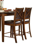 ZUN Set of 2 Counter Height Chairs Amber Finish Modern Traditional Style Wooden Dining Kitchen Furniture B011P246692