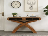 Ashwood veneered console table with cross leg, Two Handle Drawers, Console Table ,Easy Assembly, for W3040P455736