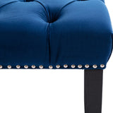 ZUN Heng Ming Upholstered Tufted Ottoman , Velvet Dining Bedroom Footrest Stool Accent W212132672