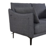 ZUN 2 Seater Sofa For Primary Living Space , Bed Room, Office, 2 Pillows,Metel Legs W820P224385