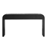 ZUN Unique Retro Silhouette Console Table with Open Style, Two Top Drawers for Entrance, Dinning Room, 00491341