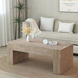 ZUN Natural Wood Living Room Table Versatile Tea Table ,Rustic Wood Coffee Table W2729P199001