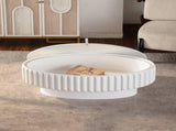 Fluted Storage Table with Lift-Off Lid, Sleek Texture, Perfect for Modern Living W3081P389043