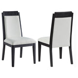 Mason Ivory and Black Wood Dining Side Chair B062P299891