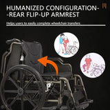 Aluminum Alloy Transport Wheelchair. 18" Seats. With front and Rear Locking Hand Brakes. 24" Quick W3121P297359