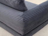 2-in-1 Folding Convertible Sofa Bed, Modern Corduroy Sleeper Couch with 2*pillows, Futon Modular W1117P415684