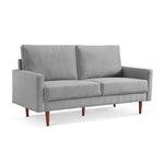 ZUN 69” Modern Decor Upholstered Sofa Furniture, Wide Velvet Fabric Loveseat Couch, Solid Wooden Frame B082111400