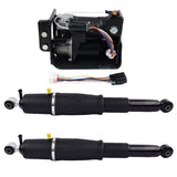 ZUN Pair Rear Air Suspension Shocks + Compressor Pump for Cadillac Escalade Chevrolet Avalanche Suburban 01071748