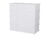 12 Cube Organizer Stackable Plastic Cube Storage Shelves Design Multifunctional Modular Closet 88526165