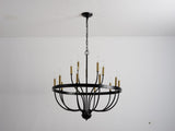 18-Light Chandelier Industrial Iron Candle Chandelier Modern Suspended Farmhouse Pendant Light W5008P479819