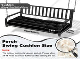 Outdoor Bench Cushion, 63 20 4 Inch, Tufted Waterproof Swing Cushion with Ties, for Patio Bench 56744430