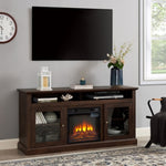 ZUN Contemporary TV Media Stand Modern Entertainment Console 18" Fireplace Insert for TV Up to 65" 37943791