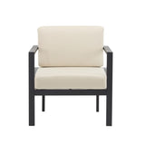 27.7'' Modern Outdoor Lounge Chair with Aluminum Frame, Weather-Resistant Cushions, Sleek Design, N767P237029B