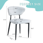 ZUN White Minimalist Ergonomic Dining Chair, With A Curved Backrest For Design,Unlocking A W1151P268065