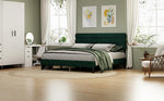 ZUN King Bed Frame with Headboard,Sturdy Platform Bed with Wooden Slats Support,No Box Spring,Mattress 43515028