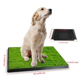 ZUN Dog Toilet Indoor Puppy Training Pad, Dog Potty Pet Training Grass Mat, Removable Waste Tray for 07162018