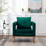 ZUN Lenola Contemporary Upholstered Accent Arm Chair, Green T2574P164510