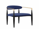 Modern Contemporary 2pcs Side Chairs Blue Fabric Upholstered Ultra Stylish Chairs Set B011139602