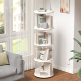 ZUN 360&deg; Rotating Bookshelf, Small Corner Bookcase with Small Footprint, 4 Tier Floor Standing Bookcase 02476887