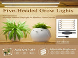 8-Tiered Indoor Plant Stand with 5 Grow Lights, 10-Level Stepless Dimming, Durable Thickened Metal 78451776