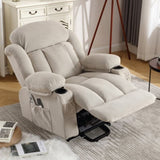 Power Lift Recliner Chair with Heat and Massage Electric Fabric Recliner Chair for Elderly with Side W1521P303189