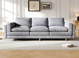 Modern 3-seater Sofa 79.5" Sofa Couch Upholstered Sofa with Dual-layer Seat Cushions for Living N763P351754R