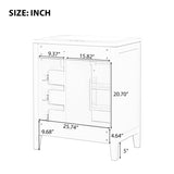 30" Bathroom Vanity without Sink, Cabinet Base Only, Bathroom Cabinet with Drawers, Solid Frame and WF321000AAK