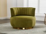 COOLMORE 360 Degree Swivel Cuddle Barrel Accent Sofa Chairs, Round Armchairs with Wide Upholstered, W395102773