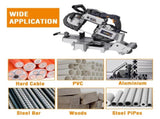Band Saw with Lightweight Aluminum Base, 10 Amp 5 Inch Deep Cut Bandsaw, Variable Speed Handheld 22416416