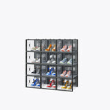 Black, Big Size, 12PCS, 36*28*21cm, Shoe Box, Plastic Mesh, Freely Combinable 29720958