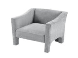 Modern Barrel Chair Accent Chair 29.9" Upholstered Armchair for Living Room and Bedroom, Grey N763P336531E