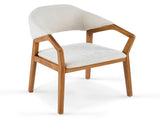 Indoor Dining Chair Set of 2, Beige Chenille Upholstered Armchair with Sturdy Frame, 300lbs N779P370761B