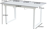 white color,Square Extendable Dining Table with metal leg,Modern Space Saving Kitchen Table for W234P181671