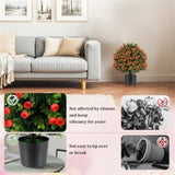 2 PCS Red Artificial Rose Topiary Ball Tree 62400350